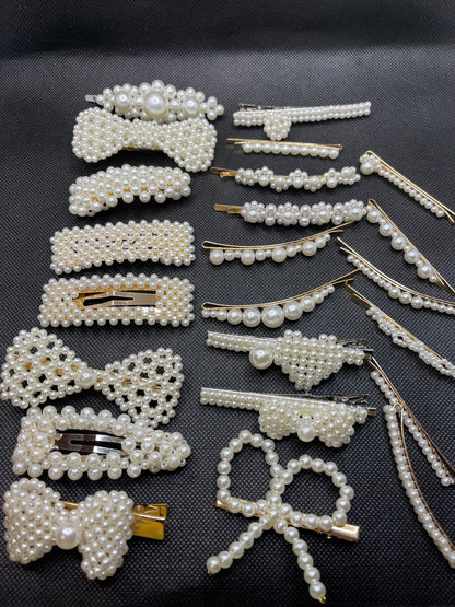 23 types Pearl Handmade Hair Clip